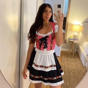 GloryStar Women's German Dirndl Dress Traditional Bavarian Oktoberfest